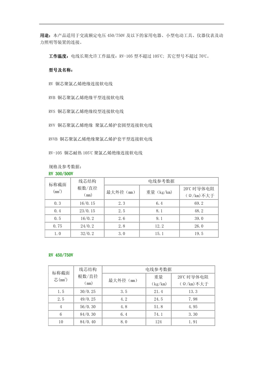 rv系列电线规格_第1页