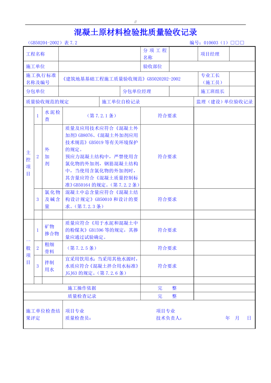 混凝土批次质量检验资料_第4页