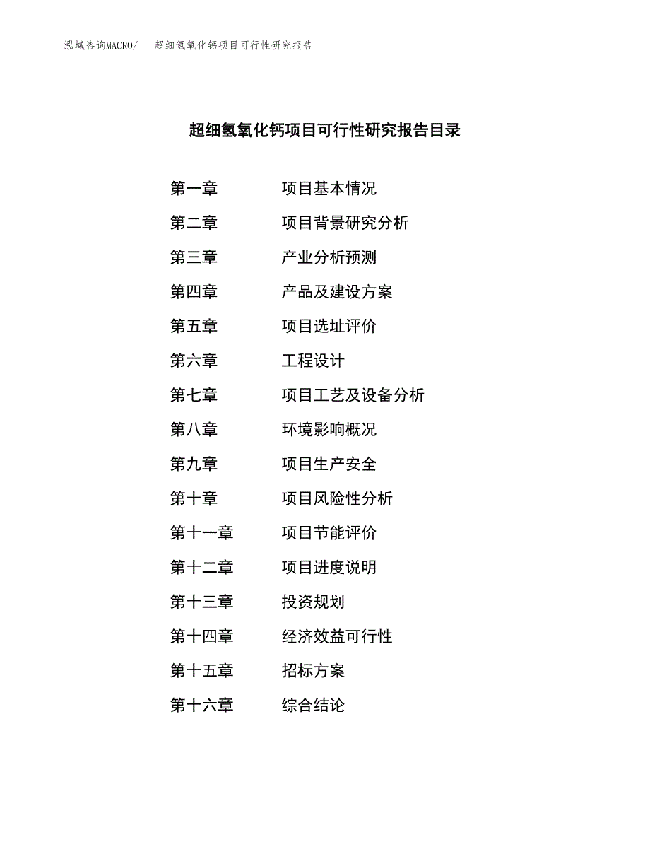 超细氢氧化钙项目可行性研究报告_范文.docx_第2页