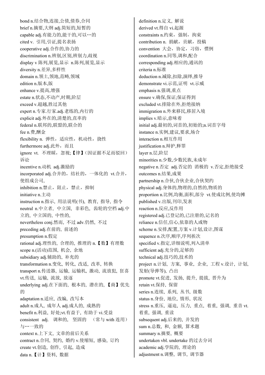 考研英语核心词汇(精心整理版)_第3页