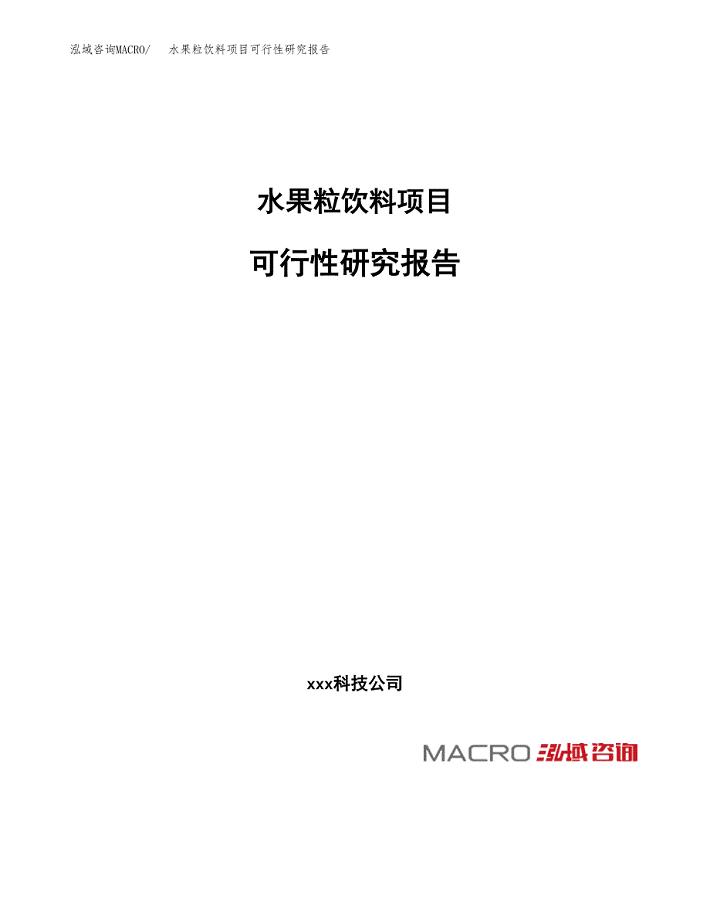 水果粒饮料项目可行性研究报告_范文.docx