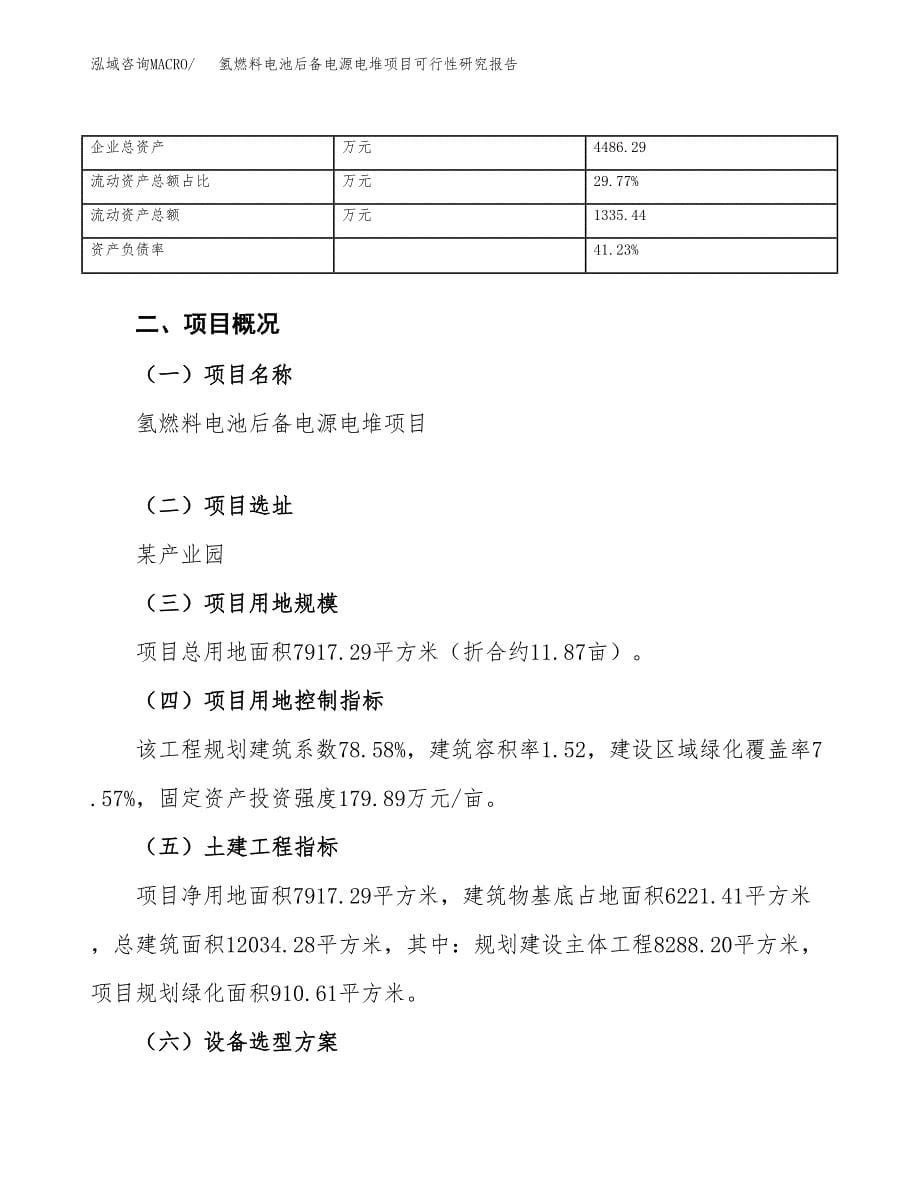 氢燃料电池后备电源电堆项目可行性研究报告_范文.docx_第5页