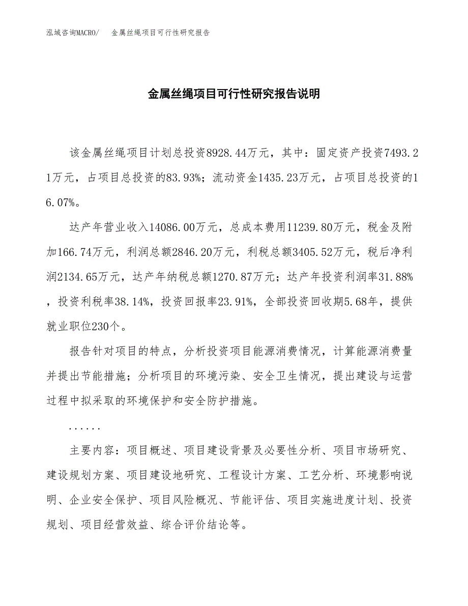 金属丝绳项目可行性研究报告[参考范文].docx_第2页