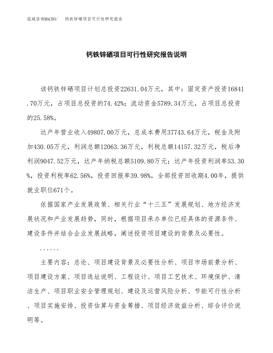 钙铁锌硒项目可行性研究报告[参考范文].docx_第2页