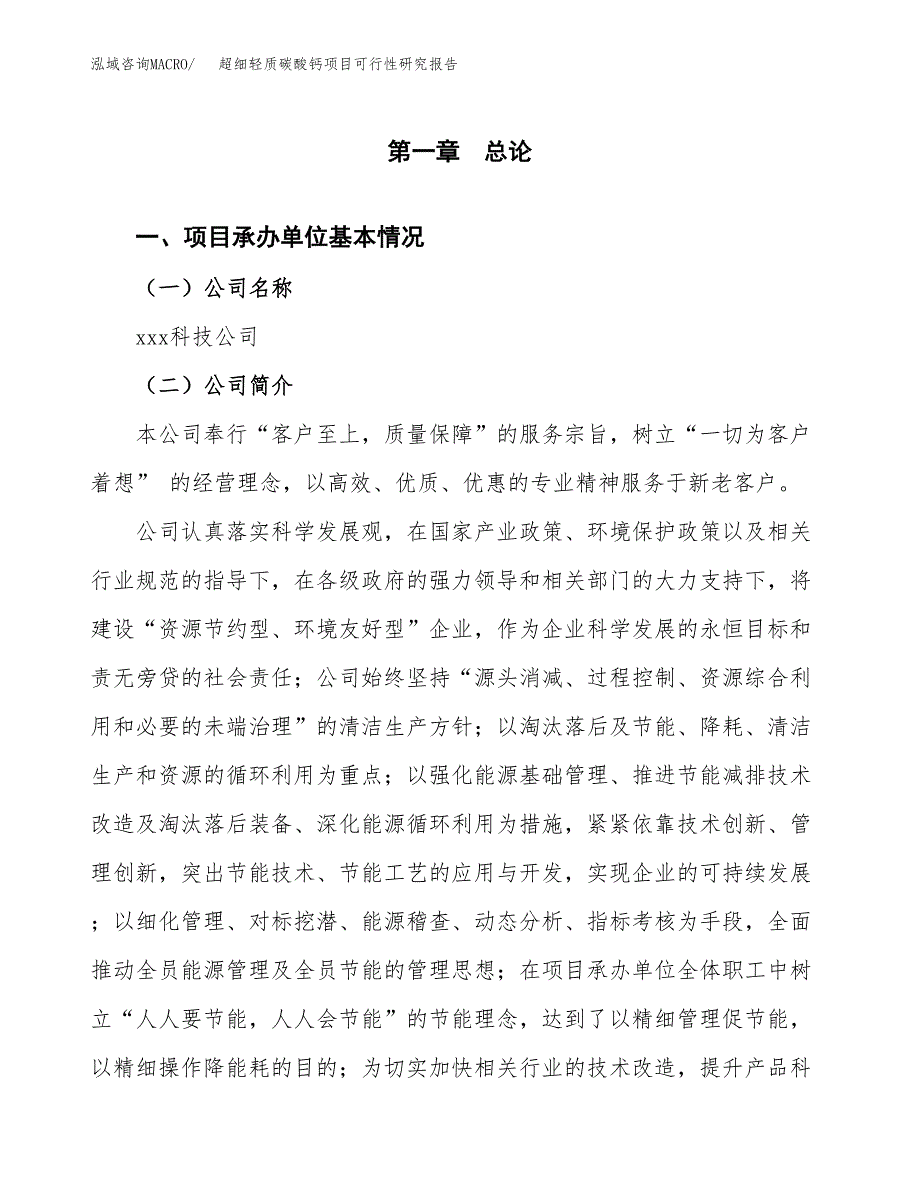 超细轻质碳酸钙项目可行性研究报告_范文.docx_第3页