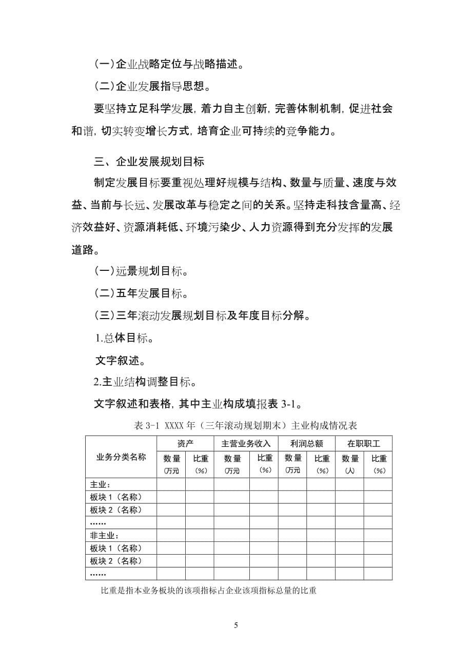 企业发展战略与规划编制大纲资料_第5页