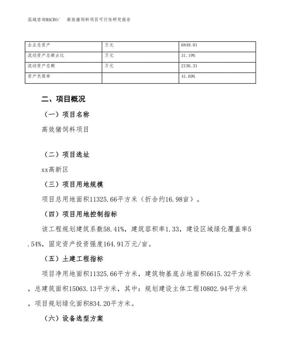 高效猪饲料项目可行性研究报告_范文.docx_第5页