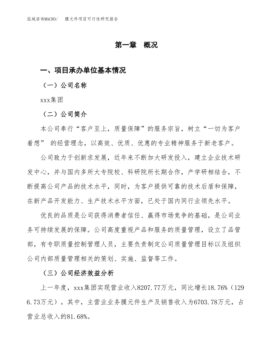 膜元件项目可行性研究报告_范文.docx_第3页