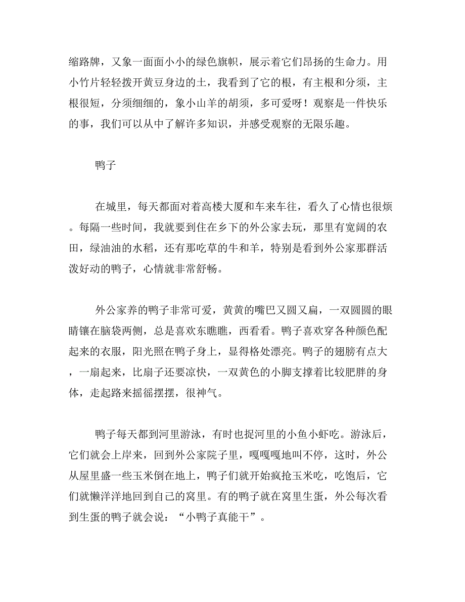 2019年四年400字观察日记四年级观察日记400字范文_第3页