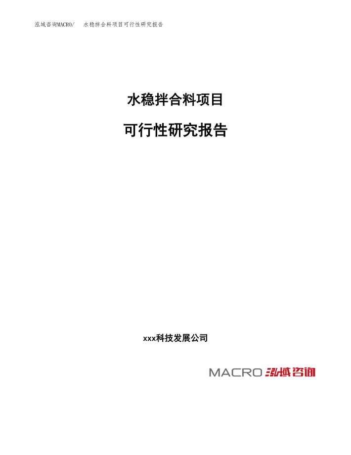 水稳拌合料项目可行性研究报告_范文.docx