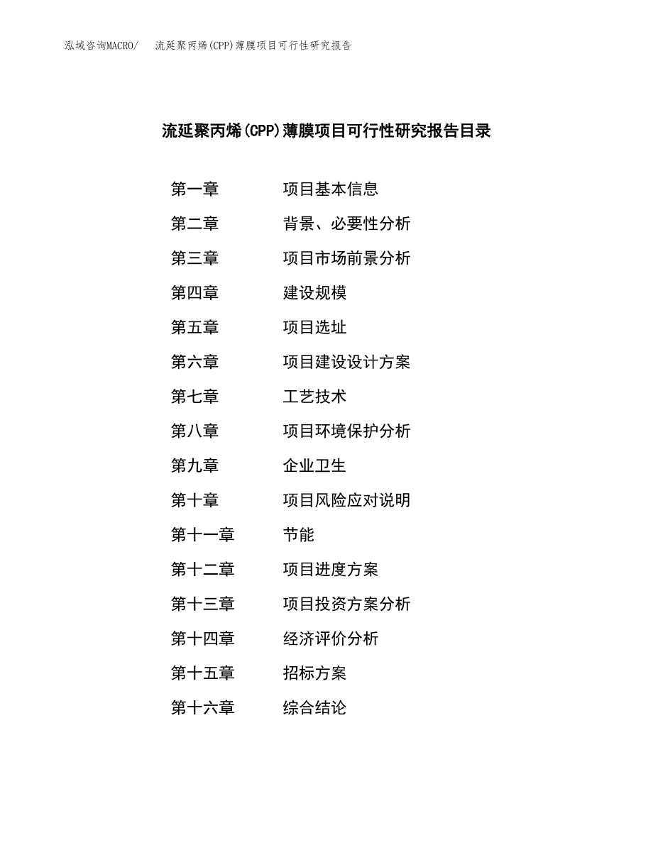 流延聚丙烯(CPP)薄膜项目可行性研究报告_范文.docx_第2页