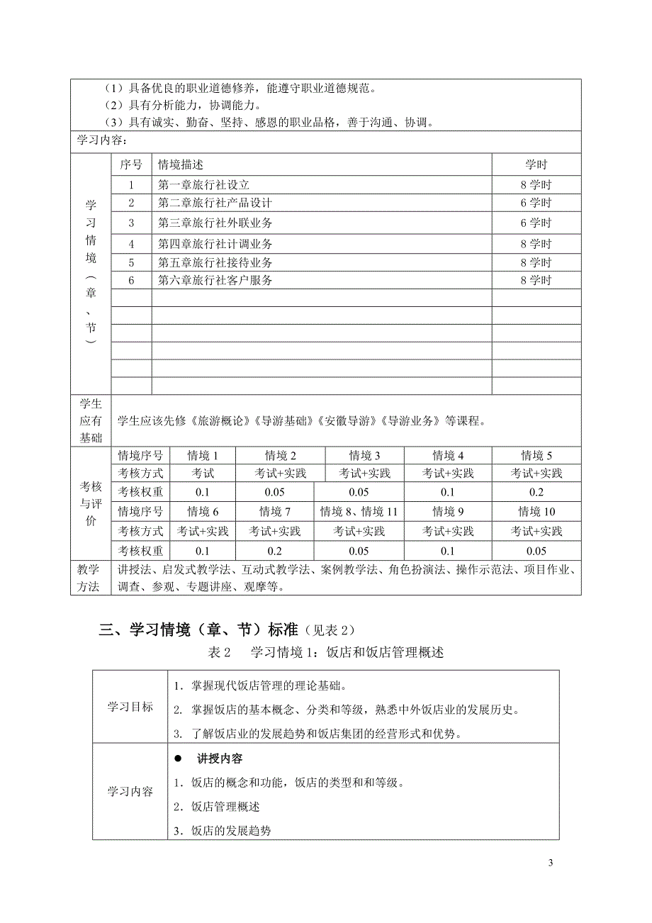 旅行社经营管理课程标准资料_第3页