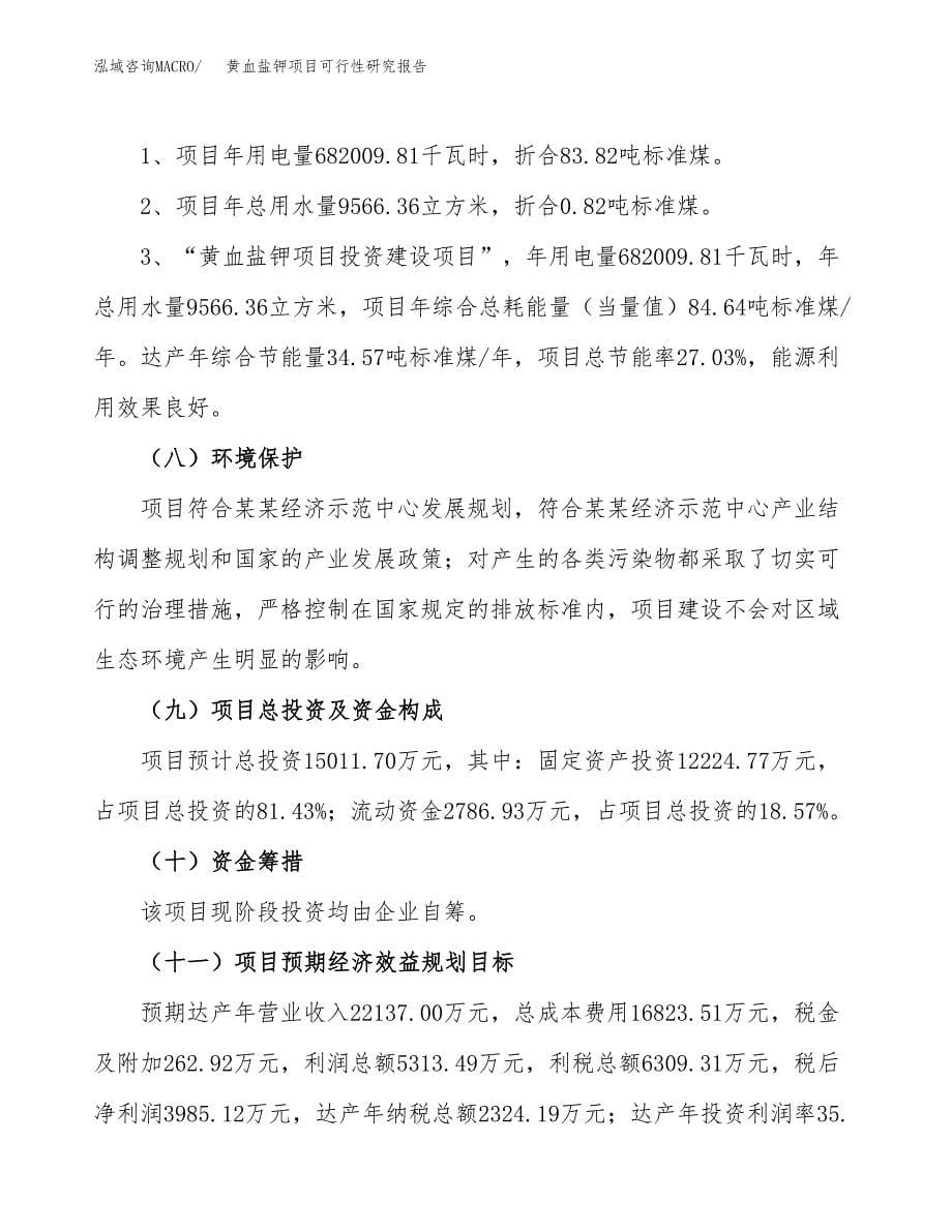 黄血盐钾项目可行性研究报告[参考范文].docx_第5页