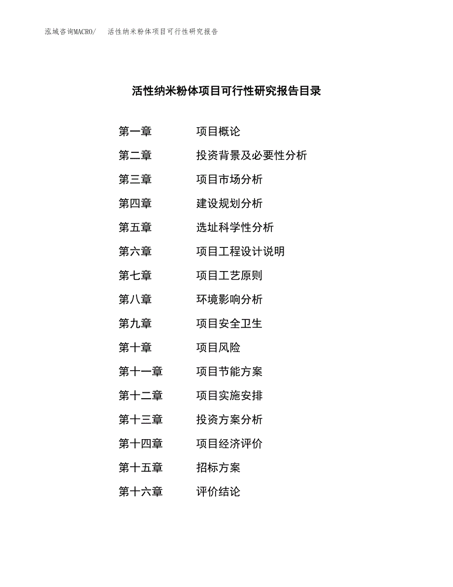 活性纳米粉体项目可行性研究报告_范文.docx_第2页