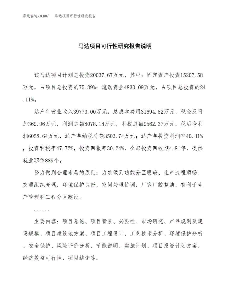 马达项目可行性研究报告[参考范文].docx_第2页