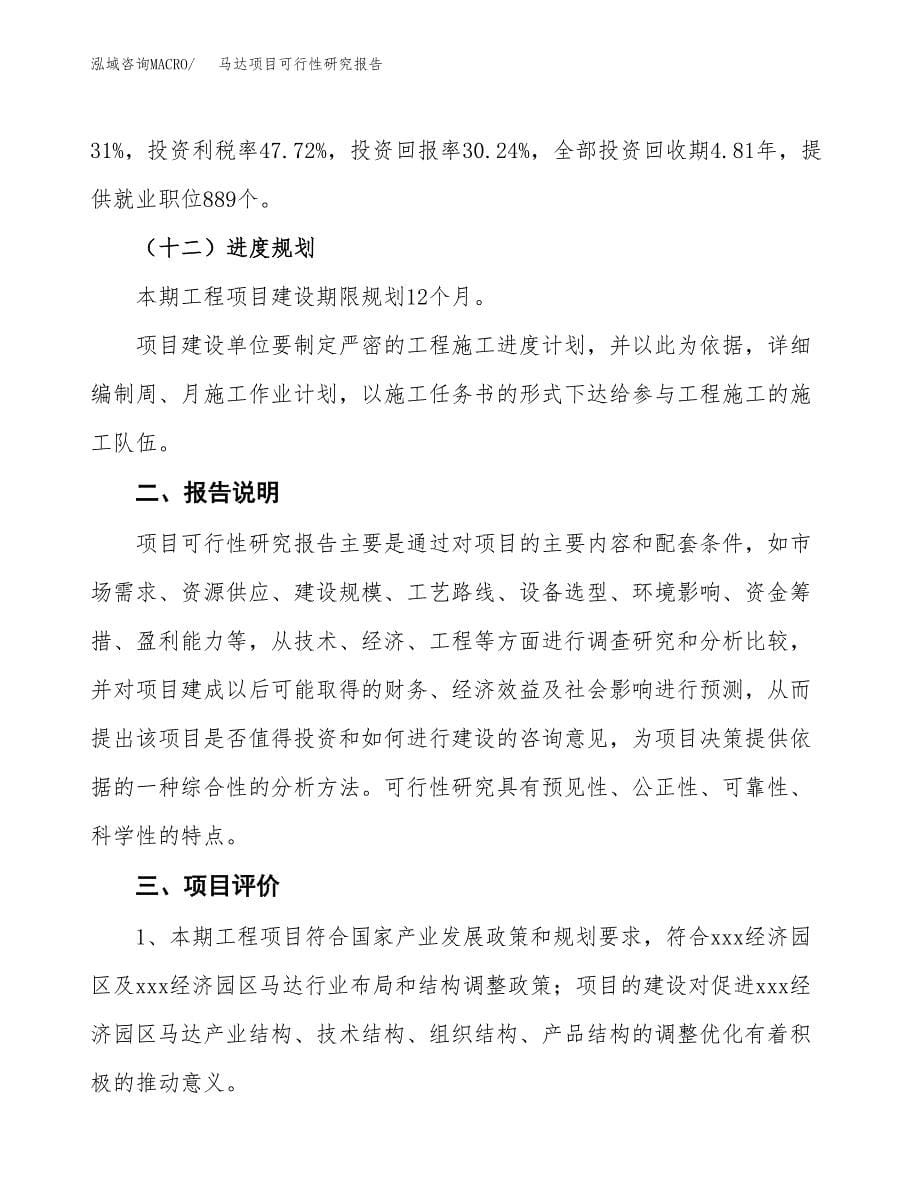 马达项目可行性研究报告[参考范文].docx_第5页