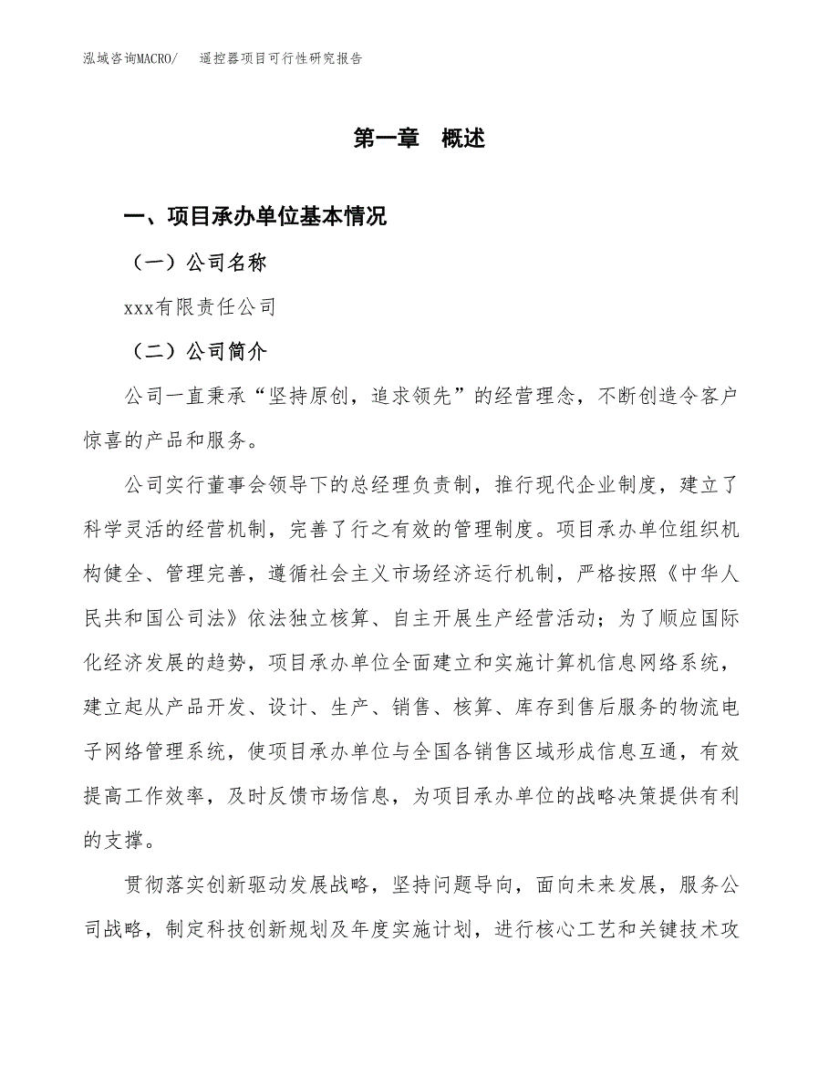 遥控器项目可行性研究报告_范文.docx_第3页