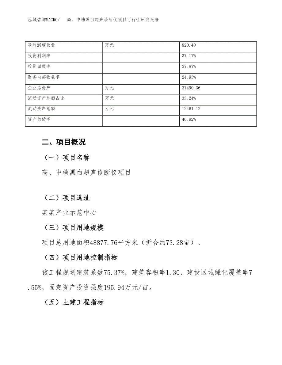 高、中档黑白超声诊断仪项目可行性研究报告_范文.docx_第5页