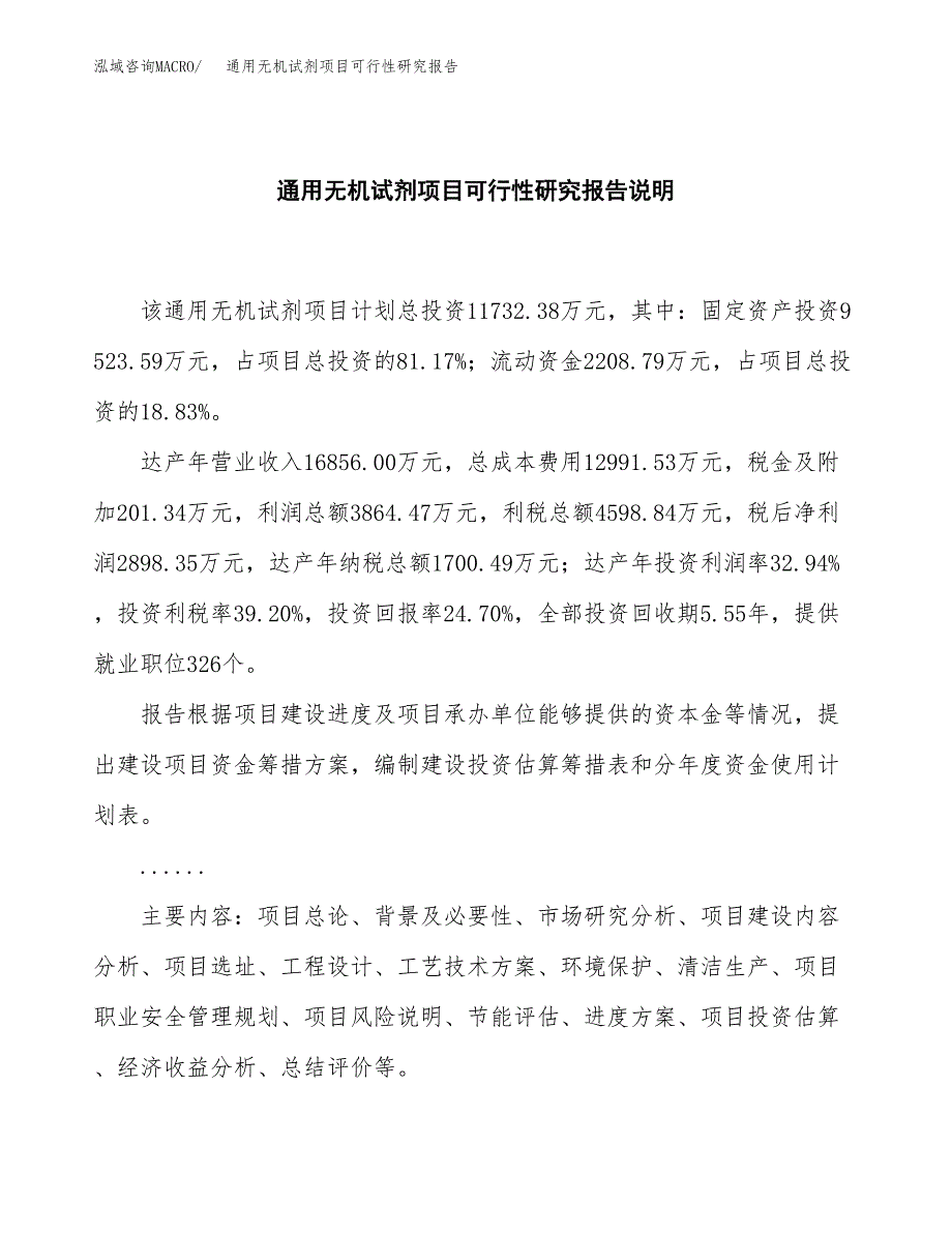 通用无机试剂项目可行性研究报告[参考范文].docx_第2页