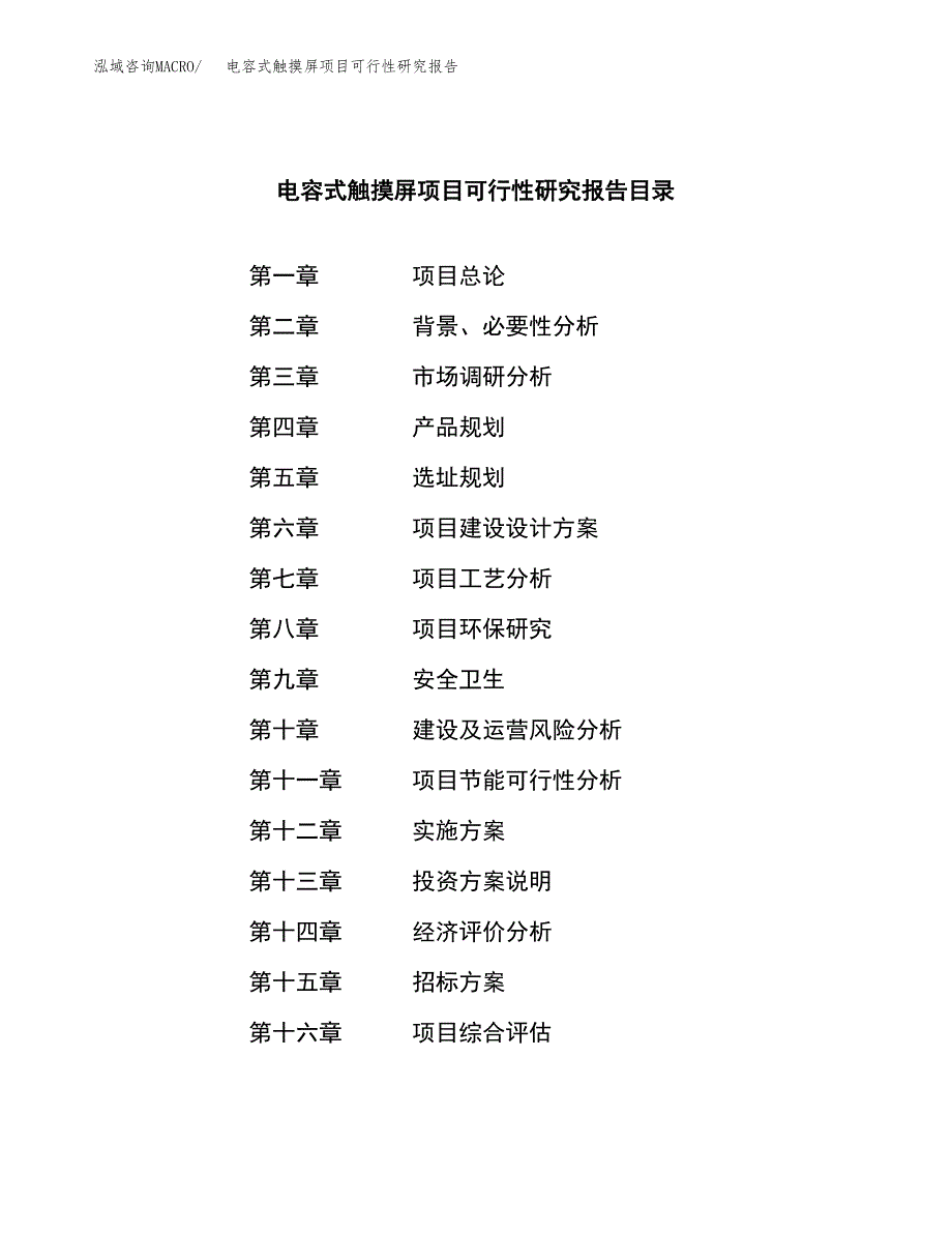 电容式触摸屏项目可行性研究报告_范文.docx_第2页