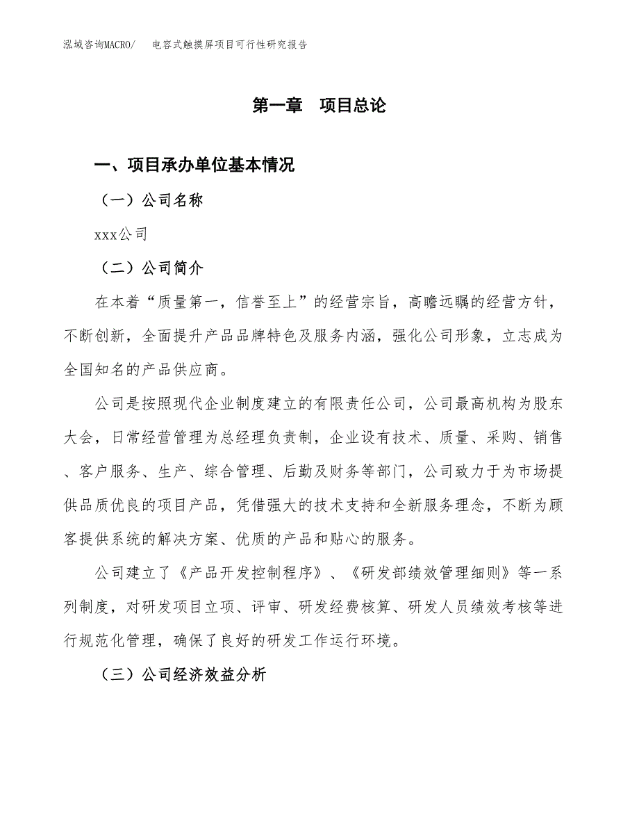 电容式触摸屏项目可行性研究报告_范文.docx_第3页