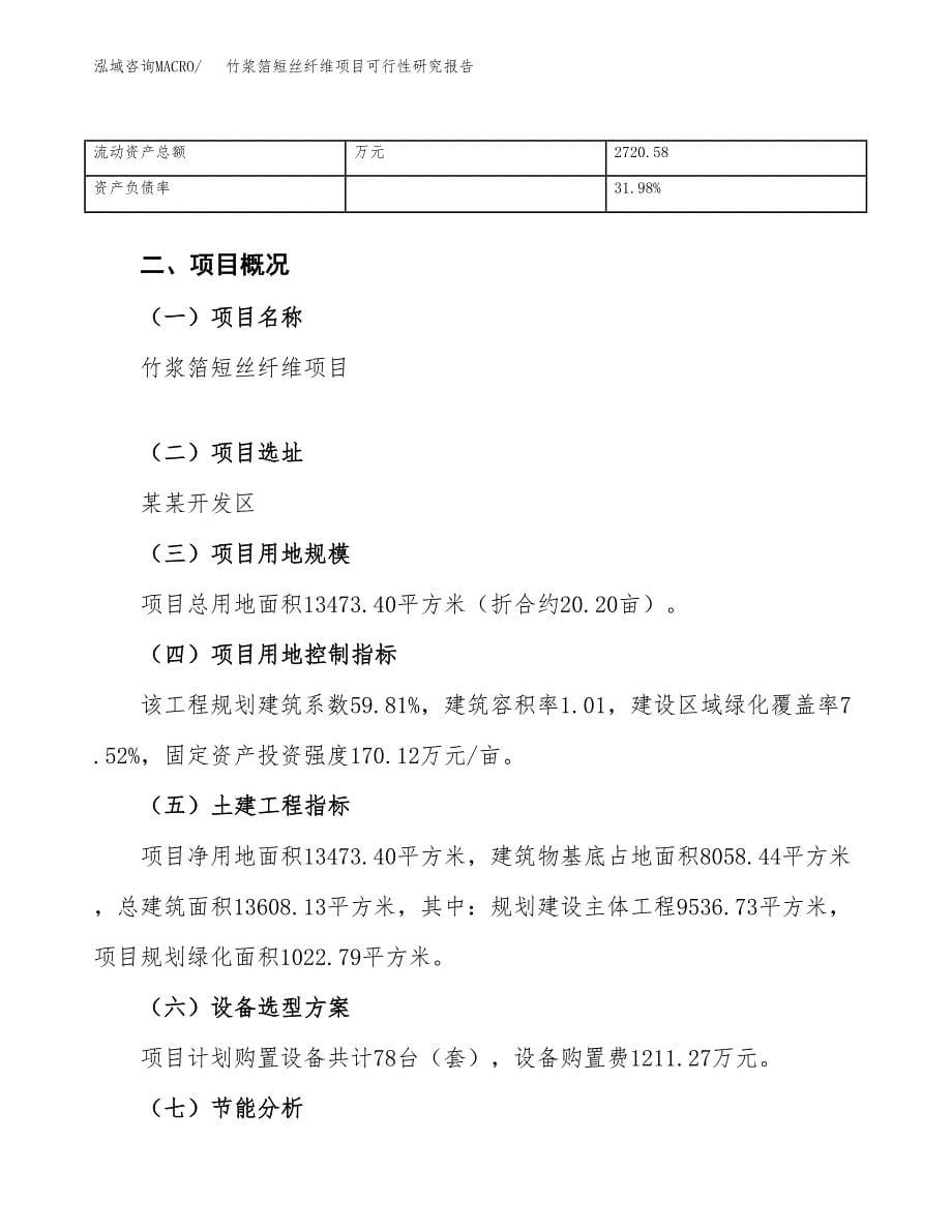竹浆箔短丝纤维项目可行性研究报告_范文.docx_第5页