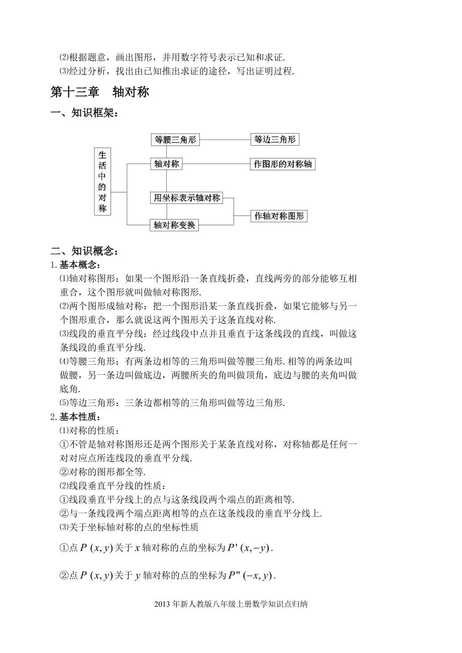 人教版八年级上册数学各单元知识点归纳总结(1)_第3页