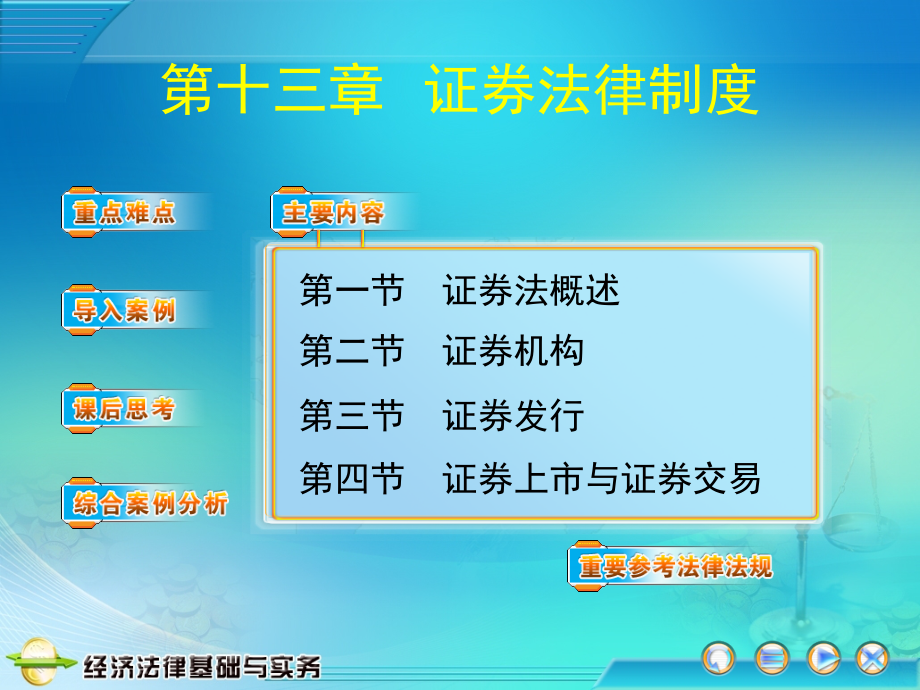 经济法律基础与实务教学课件作者孙长坪13课件_第1页