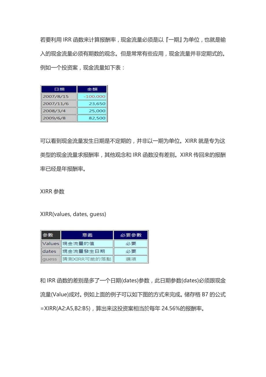 IRR函数(内部报酬率)-详细说明应用_第5页