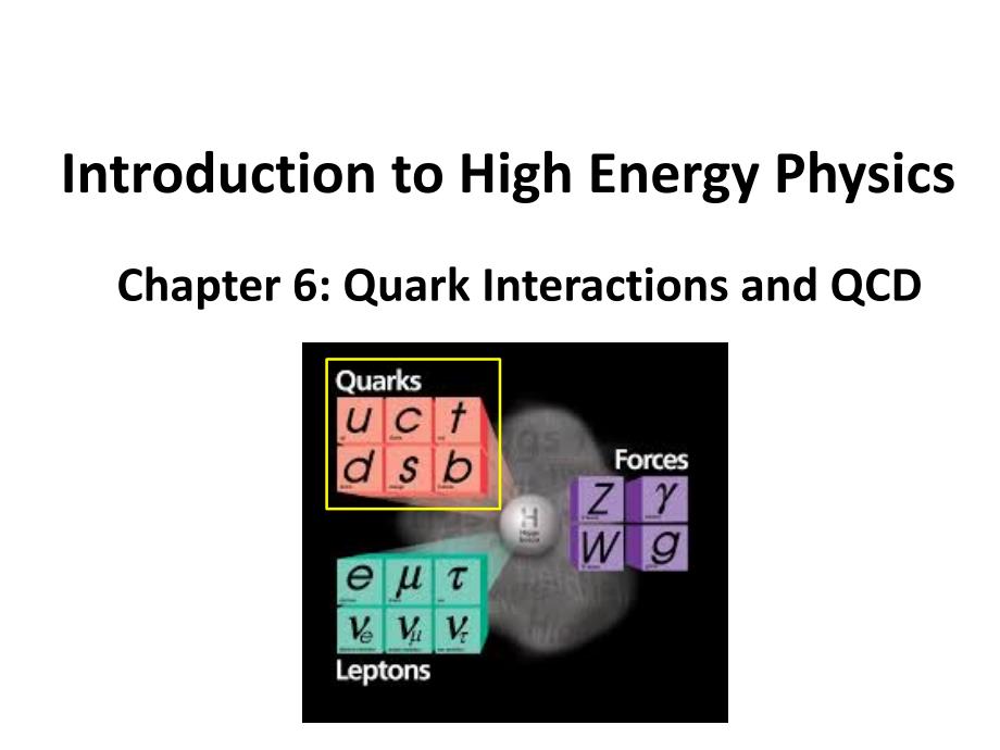 粒子物理课件HEPChapter6章节_第1页