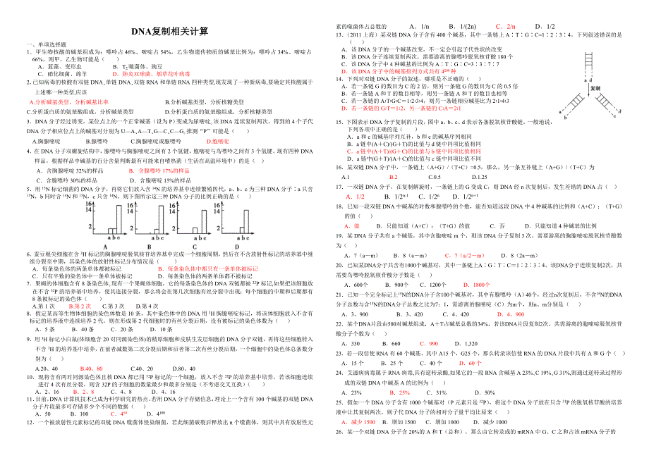 DNA复制相关计算_第1页