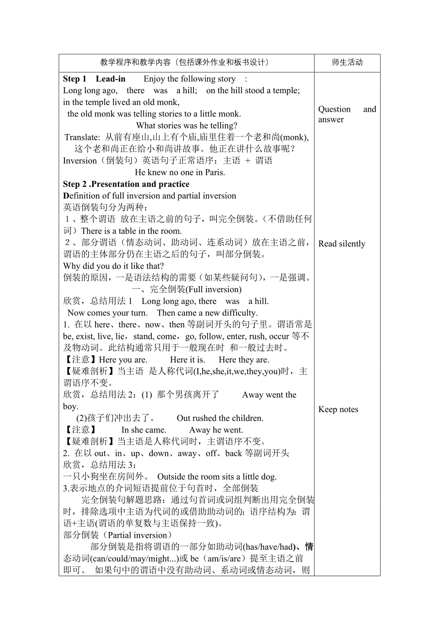 英语倒装句教案文档_第2页