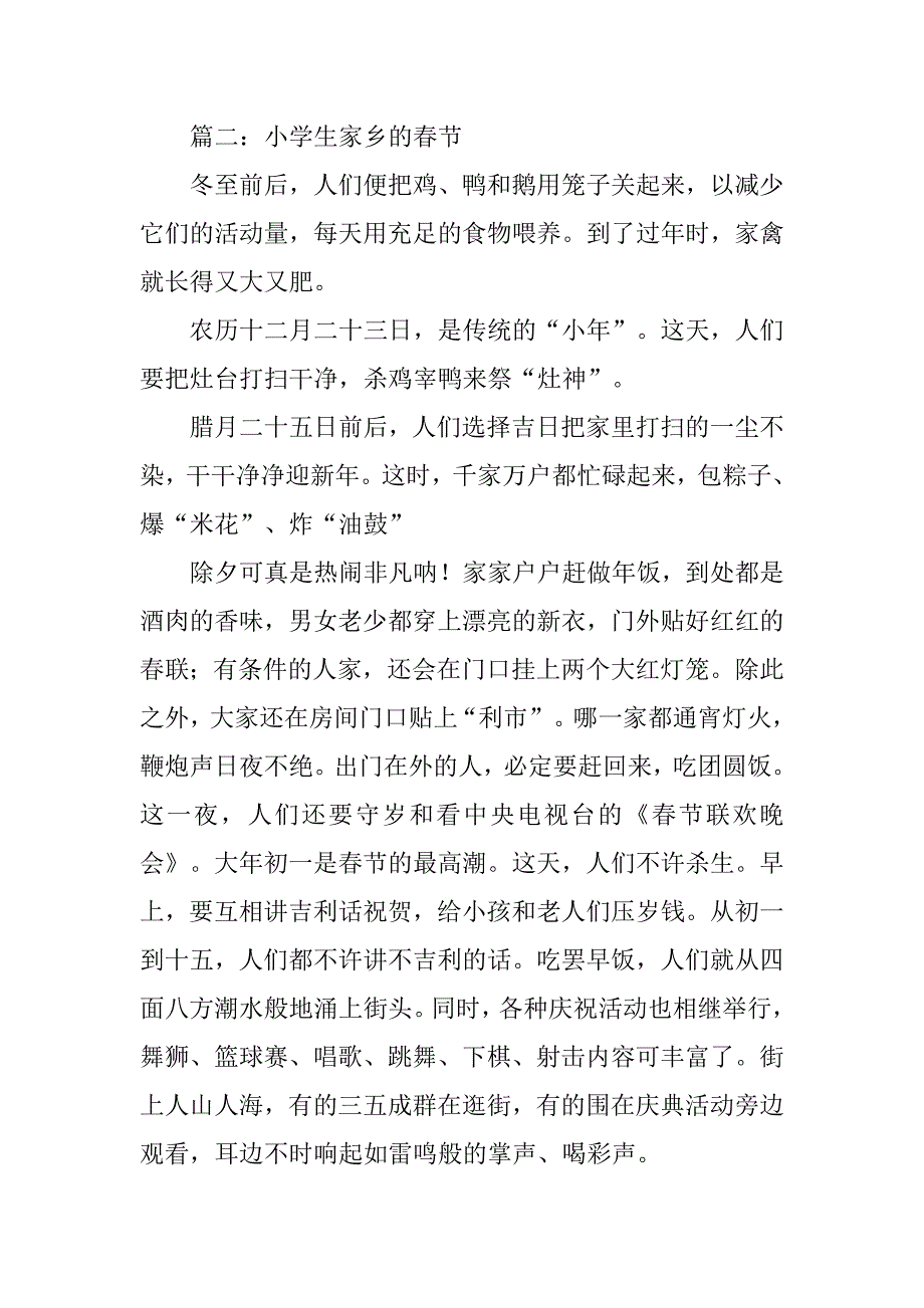 小学生过年总结怎么写_第3页