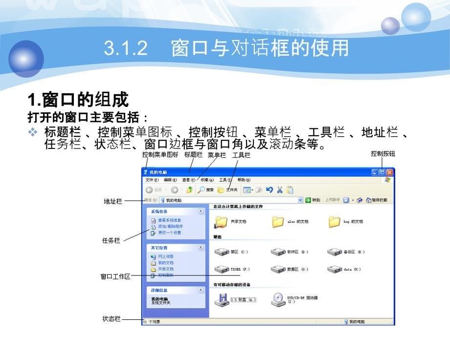 计算机应用基础电子教案习题答案素材教学课件作者柳青第3章WindowsXP操作系统_第5页