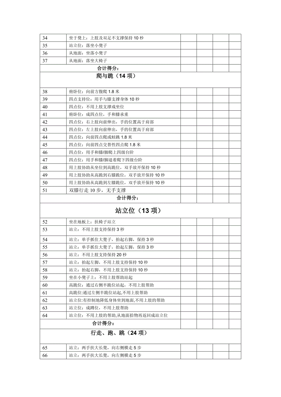 GMFM粗大功能评定量表_第2页