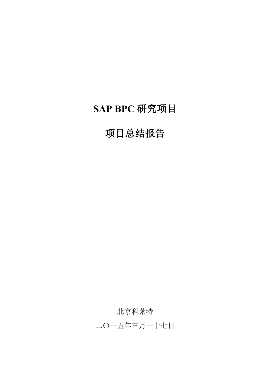 SAP-BPC研究项目_第1页