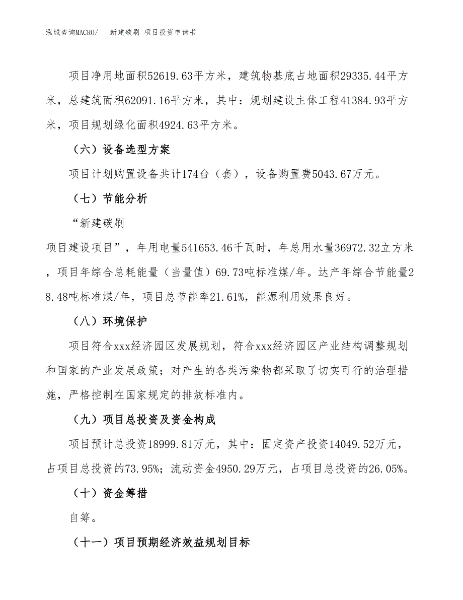 新建碳刷 项目投资申请书（总投资19000万元）_第3页