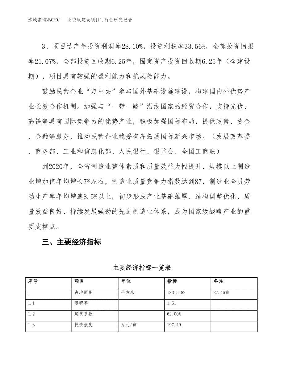 羽绒服建设项目可行性研究报告（27亩）.docx_第5页