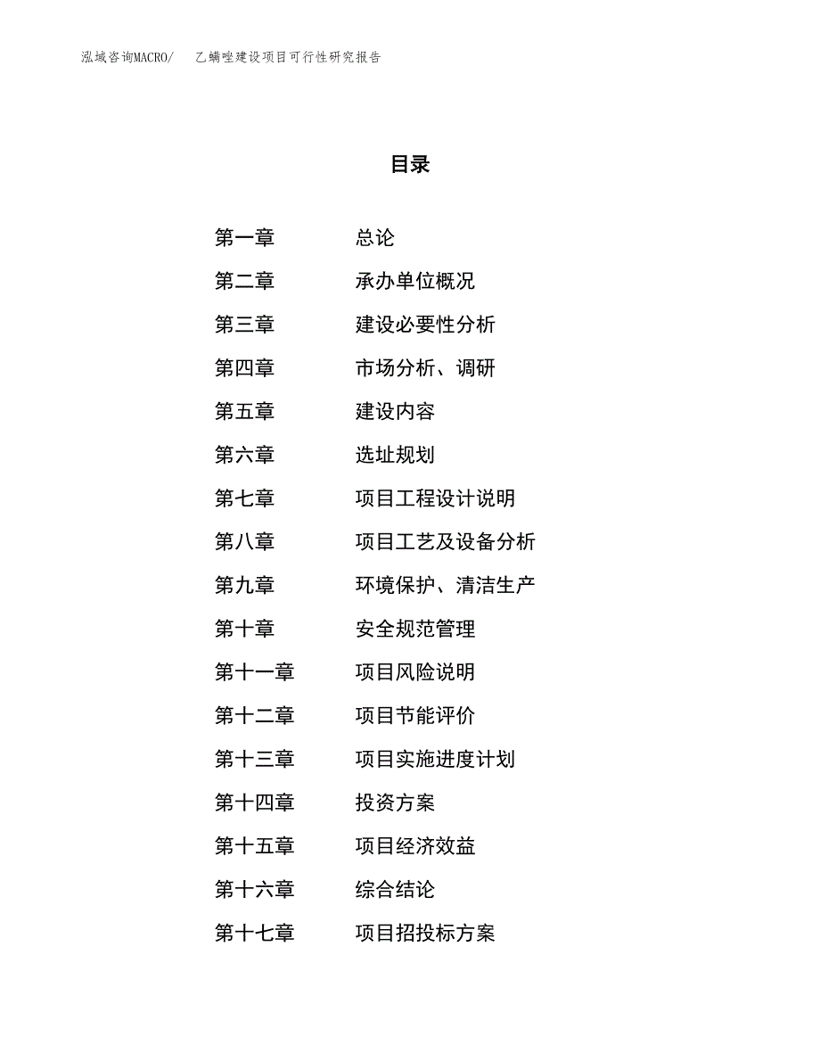 乙螨唑建设项目可行性研究报告（42亩）.docx_第1页