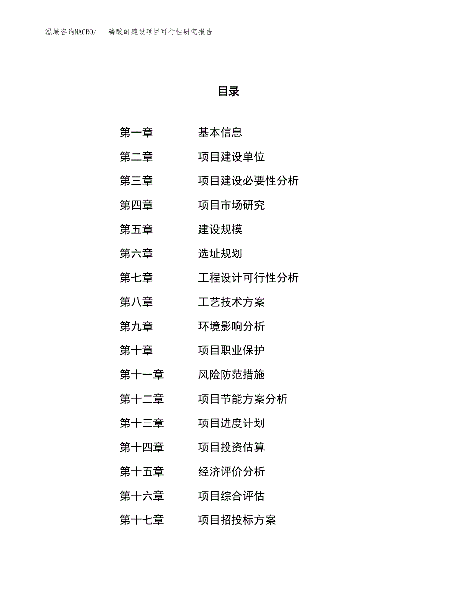 磷酸酐建设项目可行性研究报告（54亩）.docx_第1页