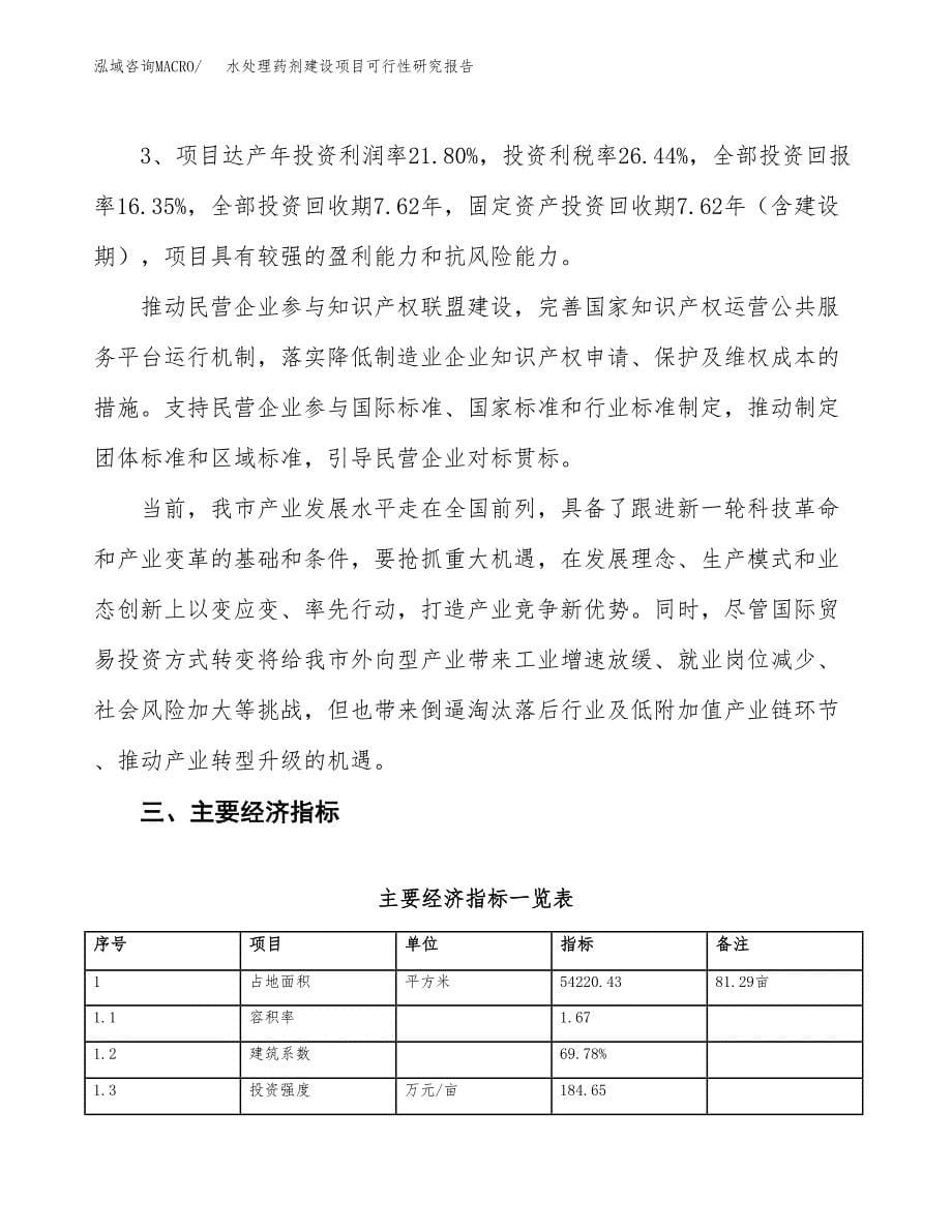 水处理药剂建设项目可行性研究报告（81亩）.docx_第5页