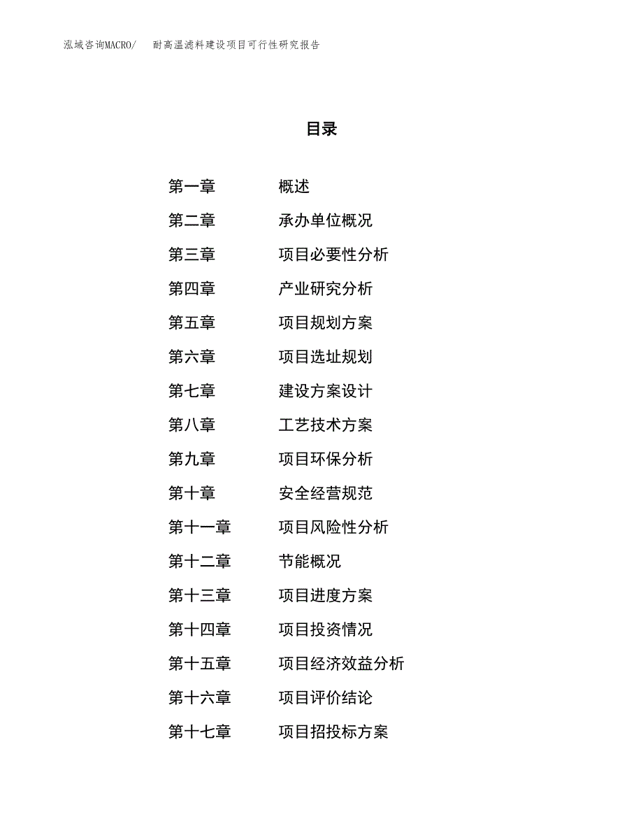 耐高温滤料建设项目可行性研究报告（79亩）.docx_第1页