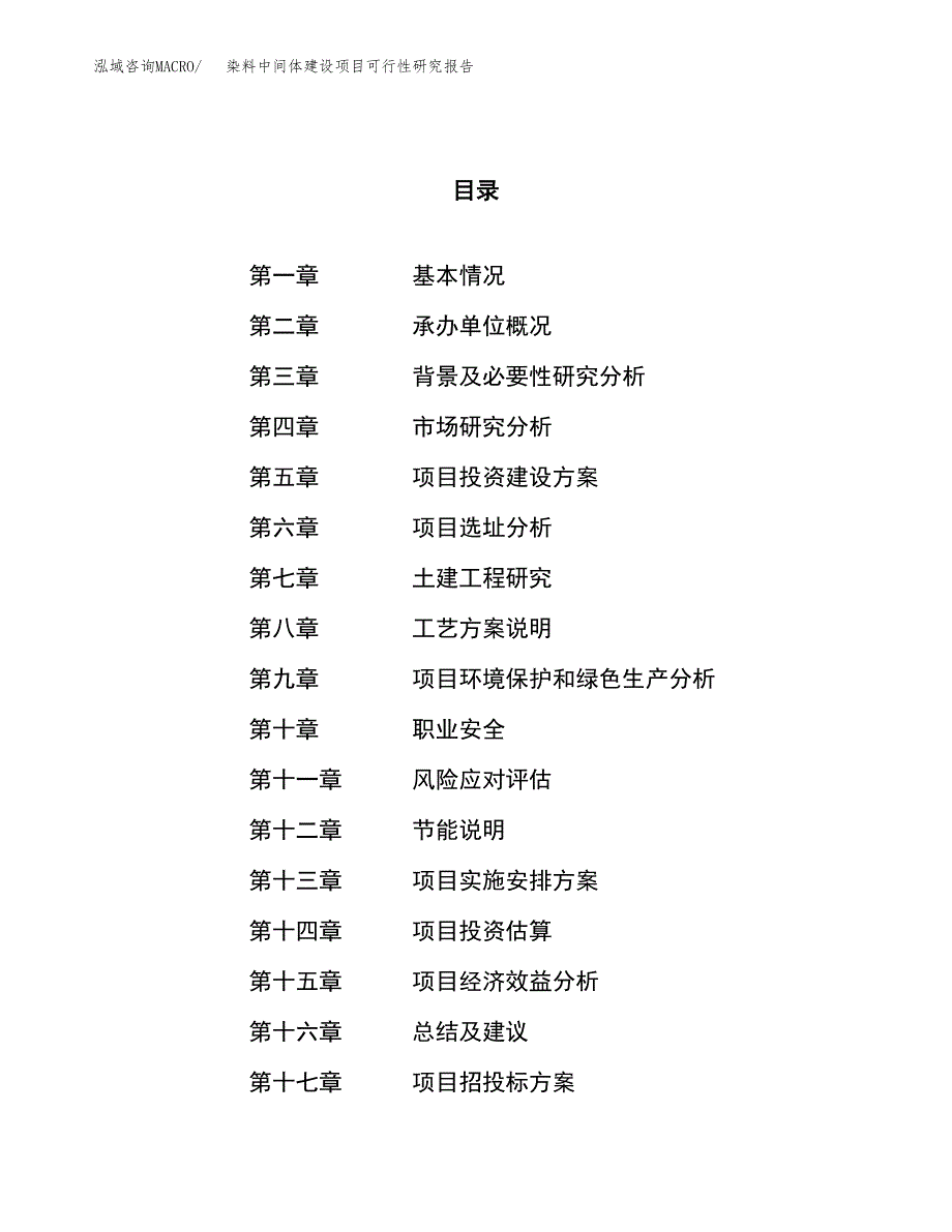 染料中间体建设项目可行性研究报告（19亩）.docx_第1页