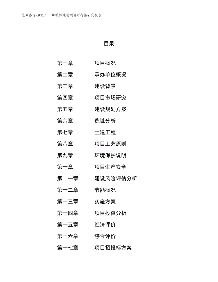 磷酸脲建设项目可行性研究报告（29亩）.docx_第1页