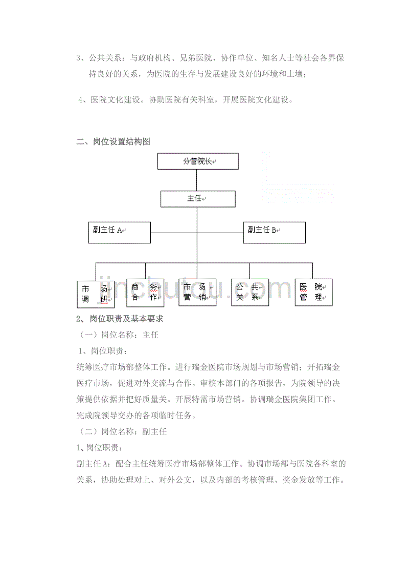 医疗市场部主要的工作职能_第2页