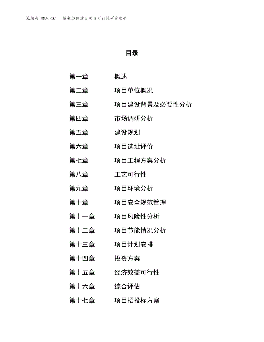 棉絮纱网建设项目可行性研究报告（36亩）.docx_第1页