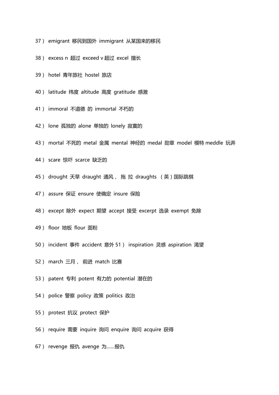 最容易混淆的英语单词152组(精选修订版)_第3页