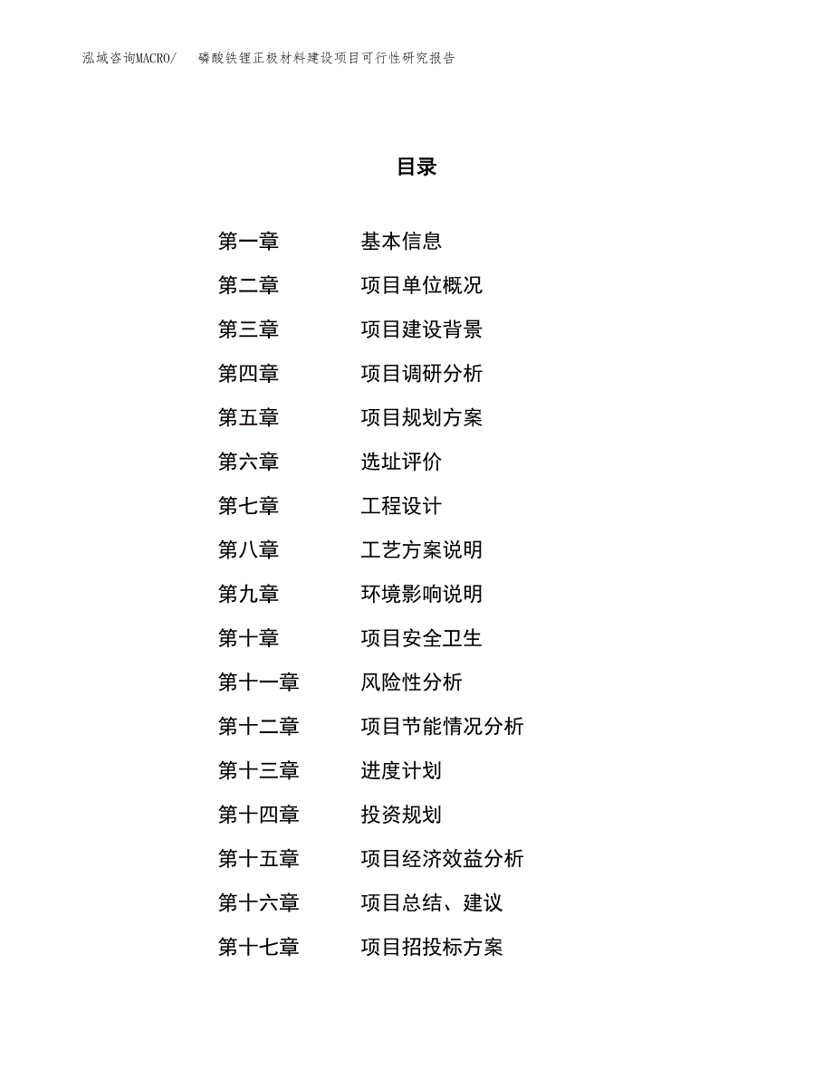 磷酸铁锂正极材料建设项目可行性研究报告（81亩）.docx_第1页