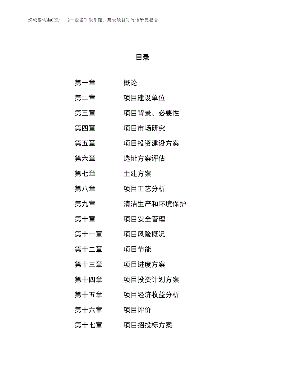 2－羟基丁酸甲酯、建设项目可行性研究报告（26亩）.docx_第1页