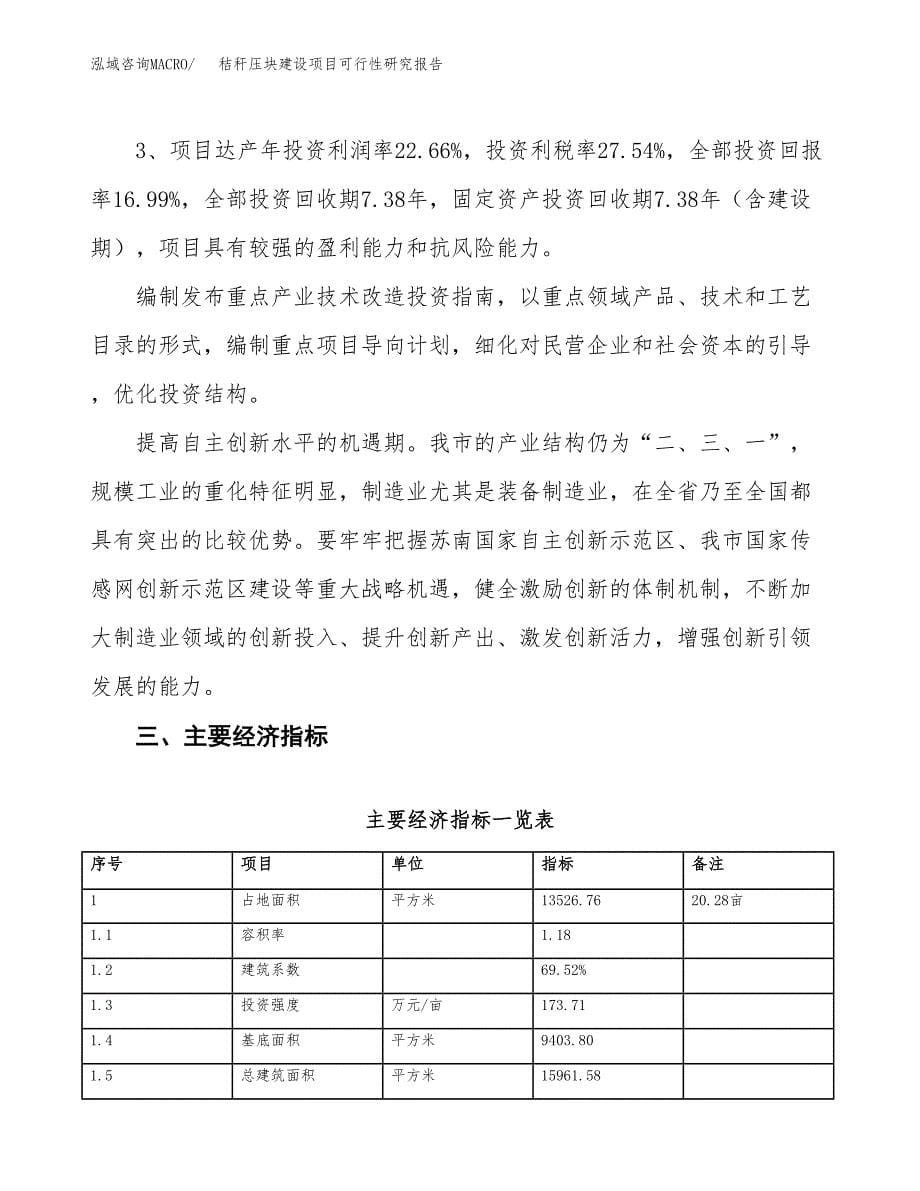 秸秆压块建设项目可行性研究报告（20亩）.docx_第5页